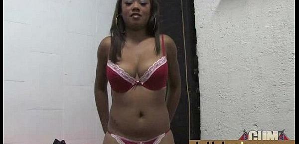  Hot ebony chick love gangbang interracial 18